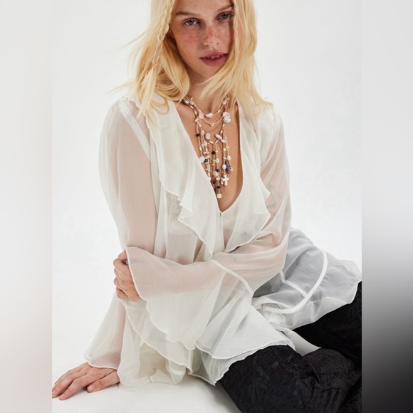 Free People Ariana Ost something beautiful Boho Pearl and Bead Necklace - Picture 4 of 7